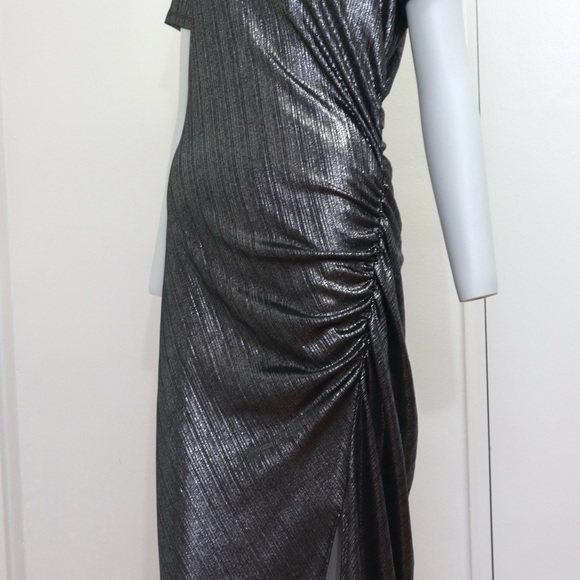 Michael Kors Short-Sleeve Metallic Maxi Dress NWT - Picture 9 of 11